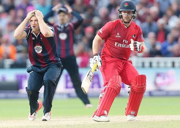 FINAL WOE - David Willey rues a missed chance in the T20 final defeat to Lancashire (Pictures: Kirsty Edmonds)
