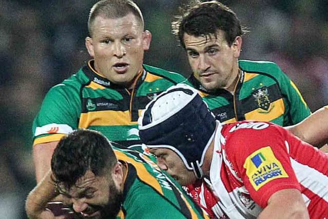 Lee Dickson (right) has taken over the Saints captaincy from Dylan Hartley