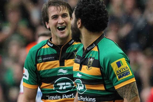 Lee Dickson and Kahn Fotuali'i will continue to share the scrum-half workload at Saints (picture: Sharon Lucey)