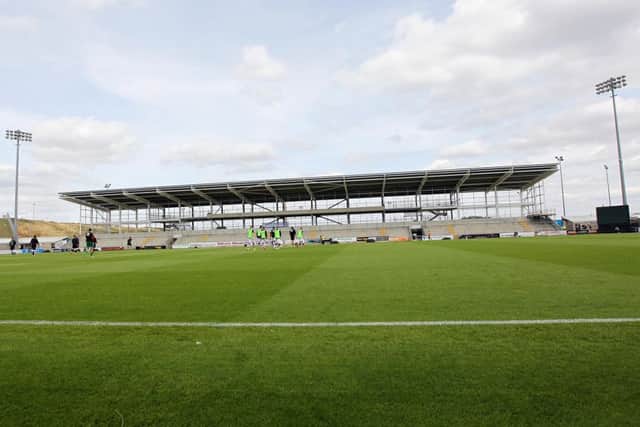 Pre-season friendly at Sixfields Stadium. 
Cobblers V Derby County. 
The East Stand. NNL-150726-184652009