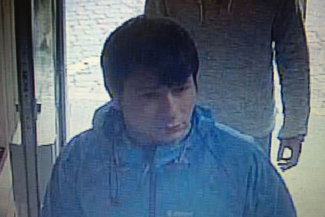 Police have released images of two men they wish to speak with in connection with an incident at a cash machine outside the Co-op store, Stocks Hill, Moulton.