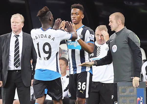 INSTANT IMPRESSION - Ivan Toney comes off the bench to make his Newcastle United debut in last month's Capital One Cup clash against the Cobblers