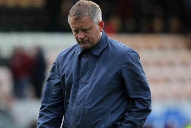 NOT HAPPY - Cobblers boss Chris Wilder (Picture: Sharon Lucey)