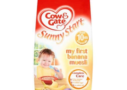 Cow & Gate has recalled its Sunny Start My First Banana Muesli, from 10 months