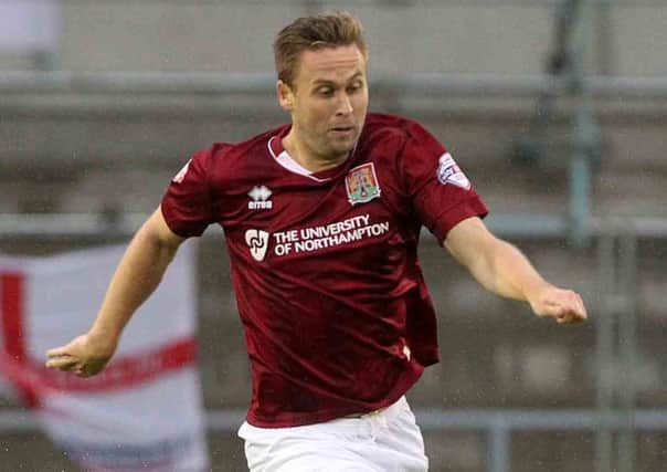 FITNESS DOUBT - Cobblers midfielder Joel Byrom is struggling with a hip problem