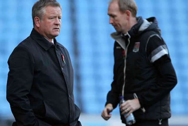 Cobblers boss Chris Wilder and assistant Alan Knill