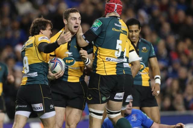 George North scored as Saints claimed a stunning win against Leinster at the Aviva Stadium in December 2013