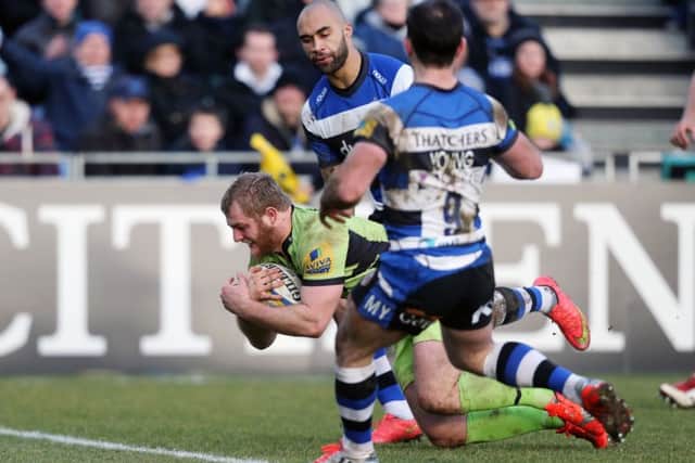 Mike Haywood scored for Saints at Bath back in February (picture: Kirsty Edmonds)
