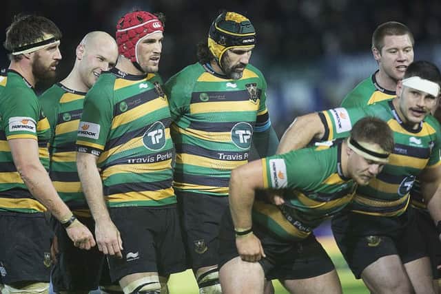 Victor Matfield (centre) is loving life in a dominant Saints pack (picture: Kirsty Edmonds)