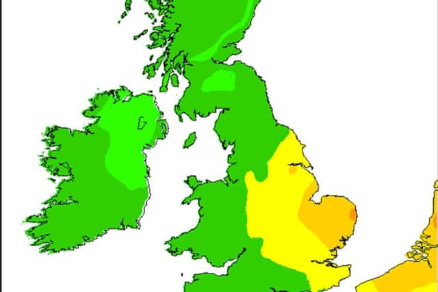 Daily air quality index from DEFRA