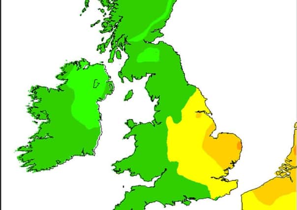 Daily air quality index from DEFRA
