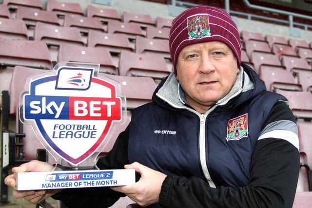 Chris Wilder was named the Sky Bet League Two manager of the month for November