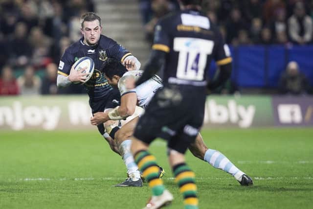 NO WAY THROUGH - Stephen Myler finds his progress blocked in the draw with Racing 92 (Pictures: Kirsty Edmonds)