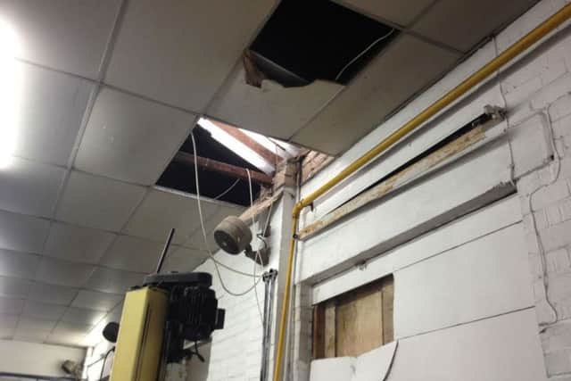 Thieves broke in through the roof of Adrian's Autos