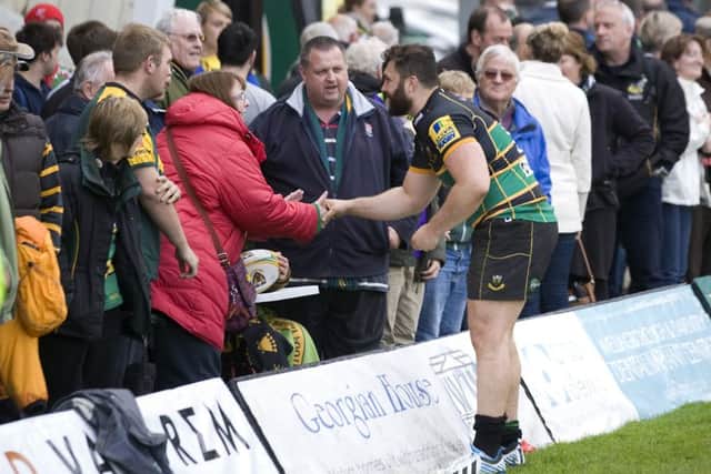 Alex Corbisiero formed a strong bond with the Saints supporters (picture: James Phillips)