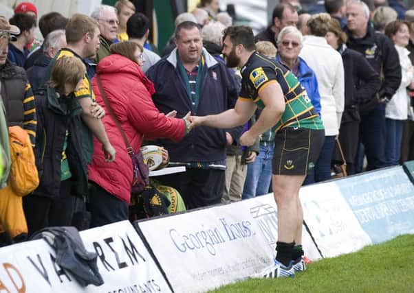 Alex Corbisiero formed a strong bond with the Saints supporters (picture: James Phillips)