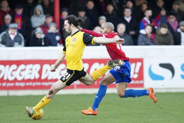John-Joe O'Toole scored his fifth goal of the season at Dagenham (picture by Kirsty Edmonds)