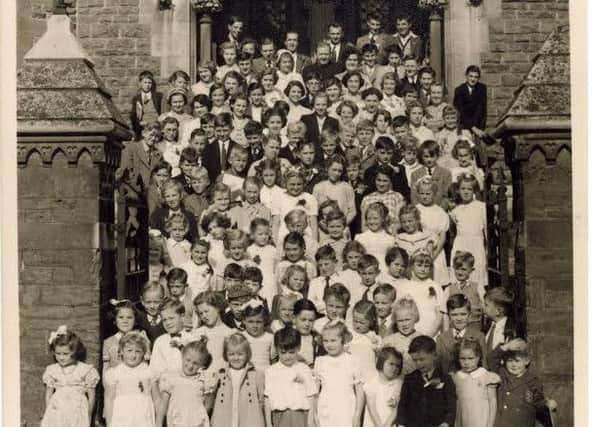 This picture was taken outside the United Reformed Church in High Street, Wellingborough, in the 1950s