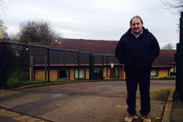 Colin Horton outside Southfields Care Home, where his 92-year-old mother currently lives.