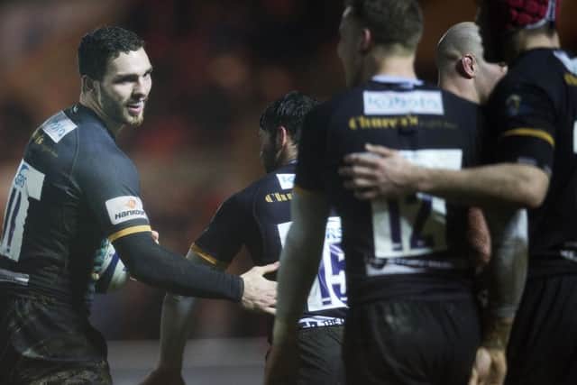 George North celebrated a try against his former club (pictures: Kirsty Edmonds)