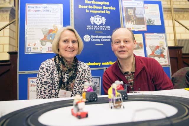 L-R Debbie Harris and Nigel Pateman (Door to Door and Shopmobility)