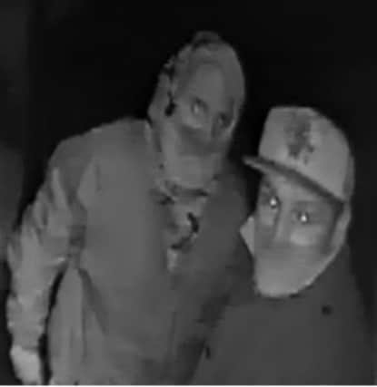 Police are releasing a CCTV image of two men after a number of garden sheds were broken into in Thorpeville, Moulton, just before midnight on Friday, January 22