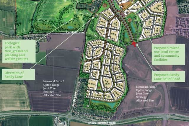 The draft masterplan of Barwoods proposals