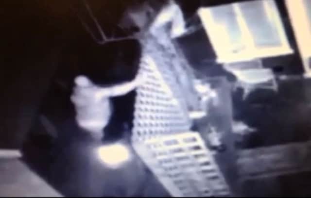 CCTV footage captured the moment two burglars stole a motorbike from Antony Wright's house.