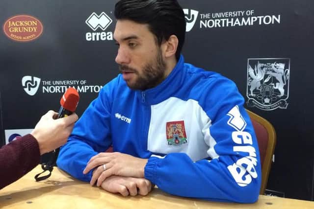 SETTLING IN - Danny Rose faces the media on his first day as a Cobblers player