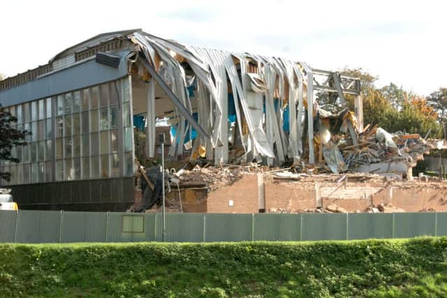 Demolition of the old swimming pool in 2007