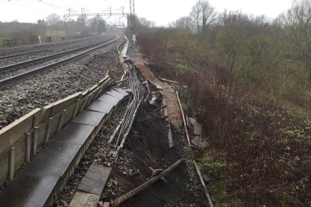 Landslip work at Leighton Buzzard