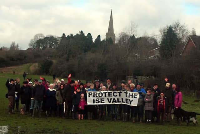 The protesters at the wildlife walk