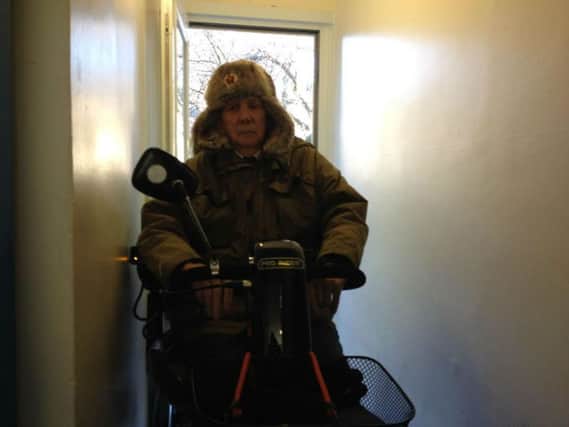 Peter Drinkwater has been told he must remove his mobility scooter from a hallway as it is a 'fire hazard'