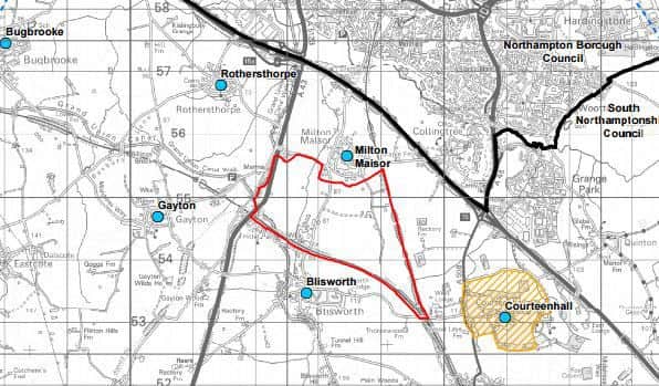 Proposed area of Rail Central depot from developer's environmental study map. (Yellow shaded area is parks and gardens and not part of the plan.)