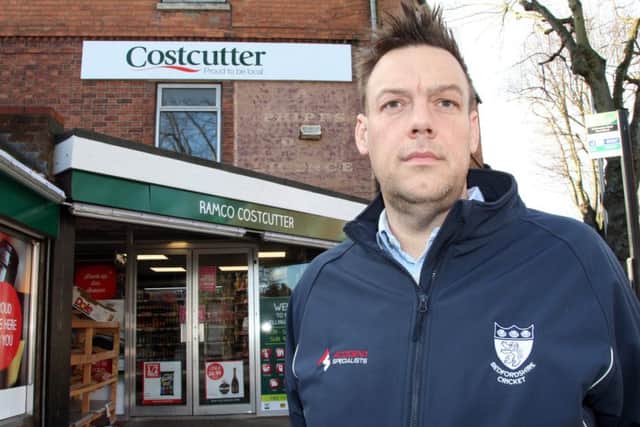 Have-a-go hero Paul Oakins frightened off two armed robbers from the Ramco Costcutter store in Northampton Road, Wellingborough