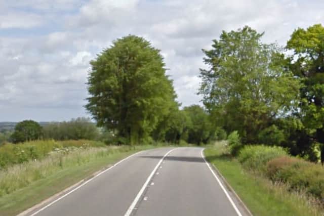 The A413 north of Silverstone, close to the scene of the crash