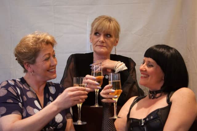 West Haddon Players in rehearsals for Communicating Doors which was staged last year