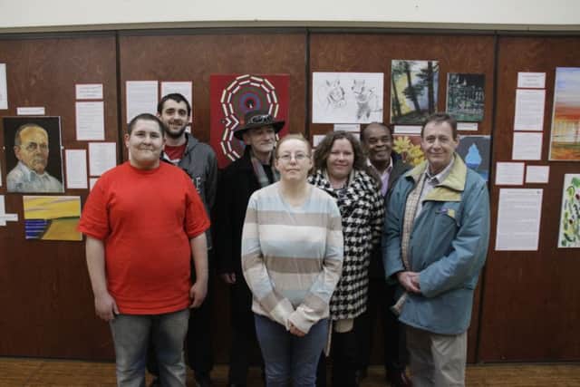 People from the Hope Centre with their work
