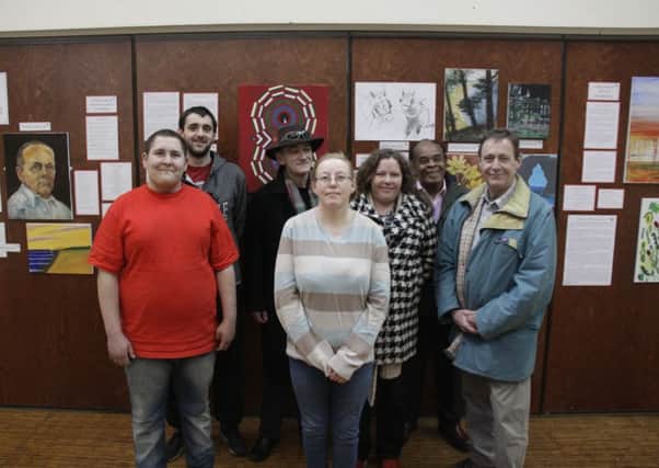 People from the Hope Centre with their work