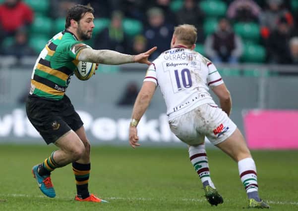 Ben Foden's Saints swatted Shane Geraghty's Irish away at the Gardens (picture: Sharon Lucey)