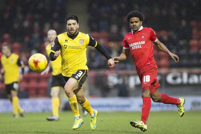Danny Rose made his debut against Orient after Joel Byrom suffered an injury in the warm-up. Pictures by Kirsty Edmonds