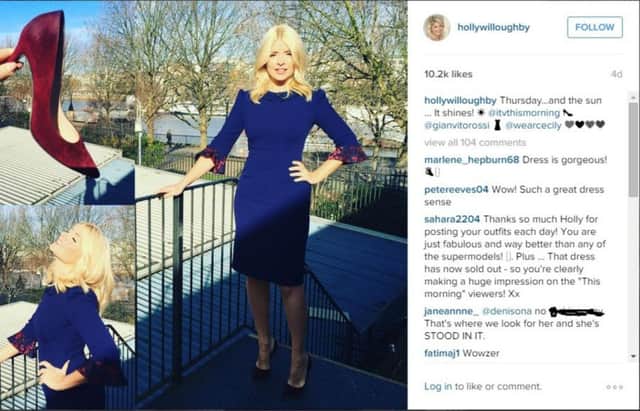 ITV This Morning presenter Holy Willoughby caused a sales rush for a Northampton-based womenswear company after wearing a dress it had designed