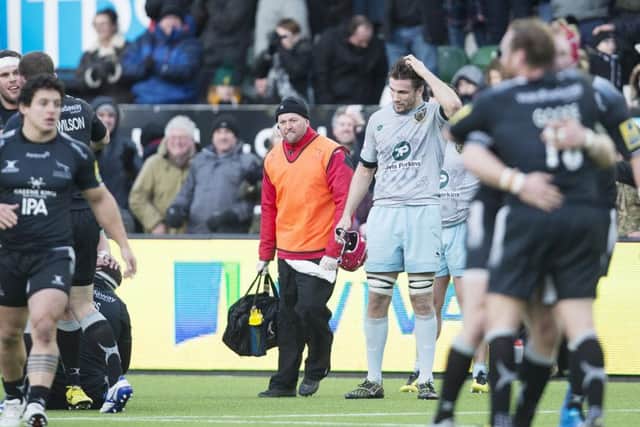 Christian Day shows his disappointment after Saints' defeat at Newcastle (pictures: Kirsty Edmonds)