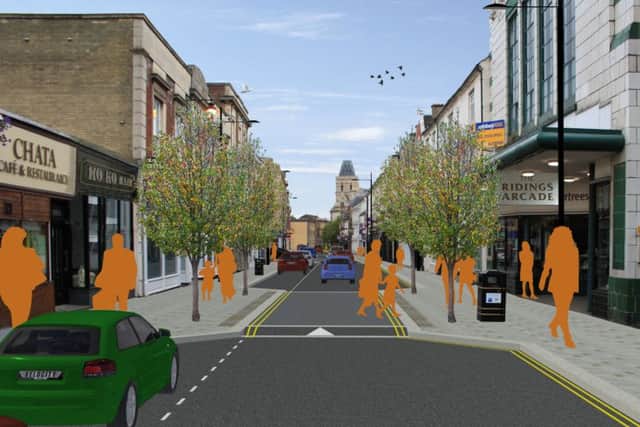An artist's impression of the proposed scheme in St Giles Street, Northampton