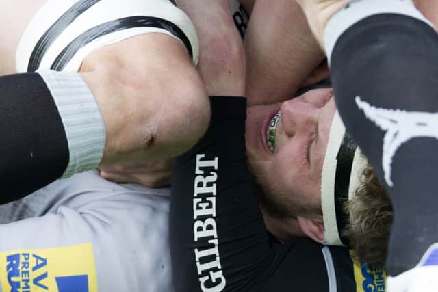 Jamie Gibson put his body on the line to score Saints' first try at Newcastle (picture: Kirsty Edmonds)