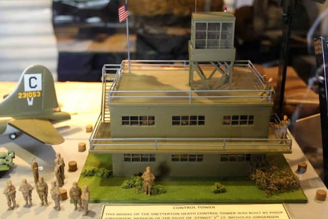 The official opening of the new wing at Sywell Aviation Museum, Sywell Aerodrome.
A model of the Snetterton Heath control tower built by Philip Jorgensen, nephew of the pilot of 'Stingy' 1st Lt. Nicholas Jorgensen. ENGNNL00120120704144908