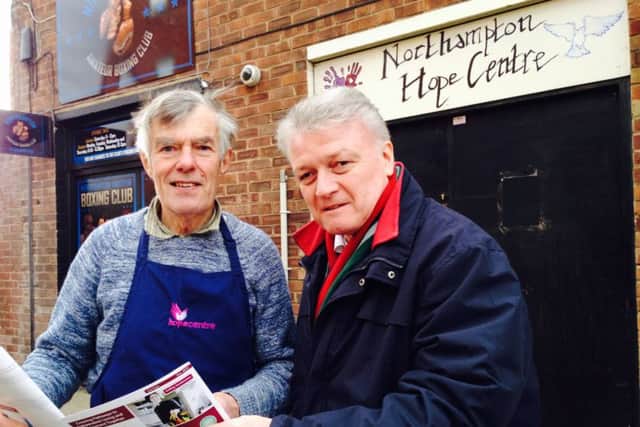 Trustee John Smith and chairman of the Hope Centre Adrian Pryce outside Maple House, which is soon to be converted into a day care centre and cafe.