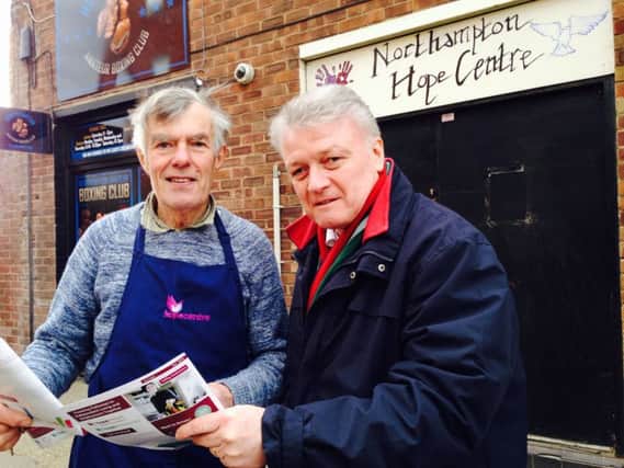 Trustee John Smith and chairman of the Hope Centre Adrian Pryce outside Maple House, which is soon to be converted into a day care centre and cafe.