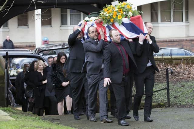 Funeral of Burma Star veteran Ronald Faulkner at Holy Sepulchre Chrurch, Northampton. NNL-160103-140458009