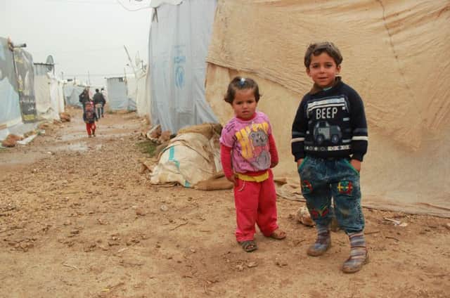 Picture shows refugee children in a temporary camp, courtesy of Children on the Edge. Northamptonshire County Council has informed the Government it cannot take any refugees in.
